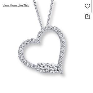 Half carat zales ever us necklace heart shape diamond